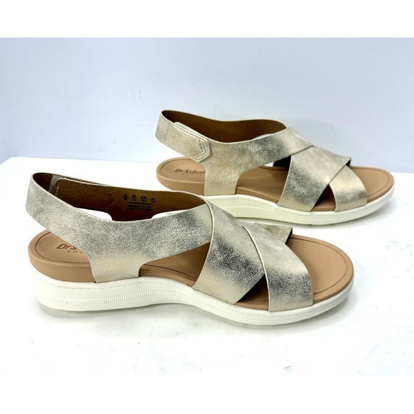 Dr. Scholl's Women's Time Off Sea Slingback Wedge Sandals Gold Size 8.5M NWT - Picture 4 of 8